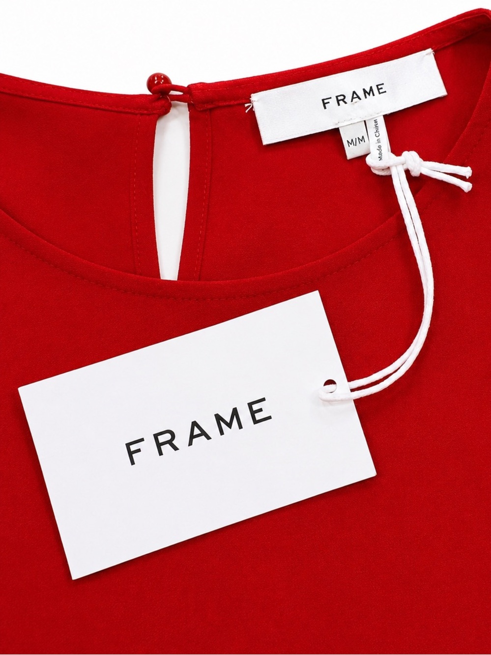NWT! FRAME Bell Sleeve Blouse – Red – Size Medium - Picture 3 of 6